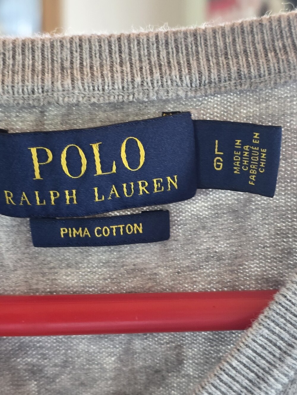 Polo by Ralph Lauren Gray V-Neck Sweater - Picture 2 of 3